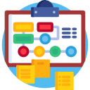 Icon representing marketing strategy planning by Digital Prarambh team